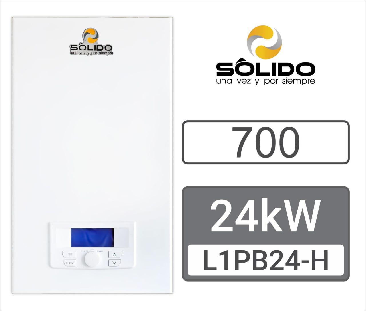 Ջեռուցման կաթսաներ SOLIDO L1PB24-H Նվեր Ծխատար